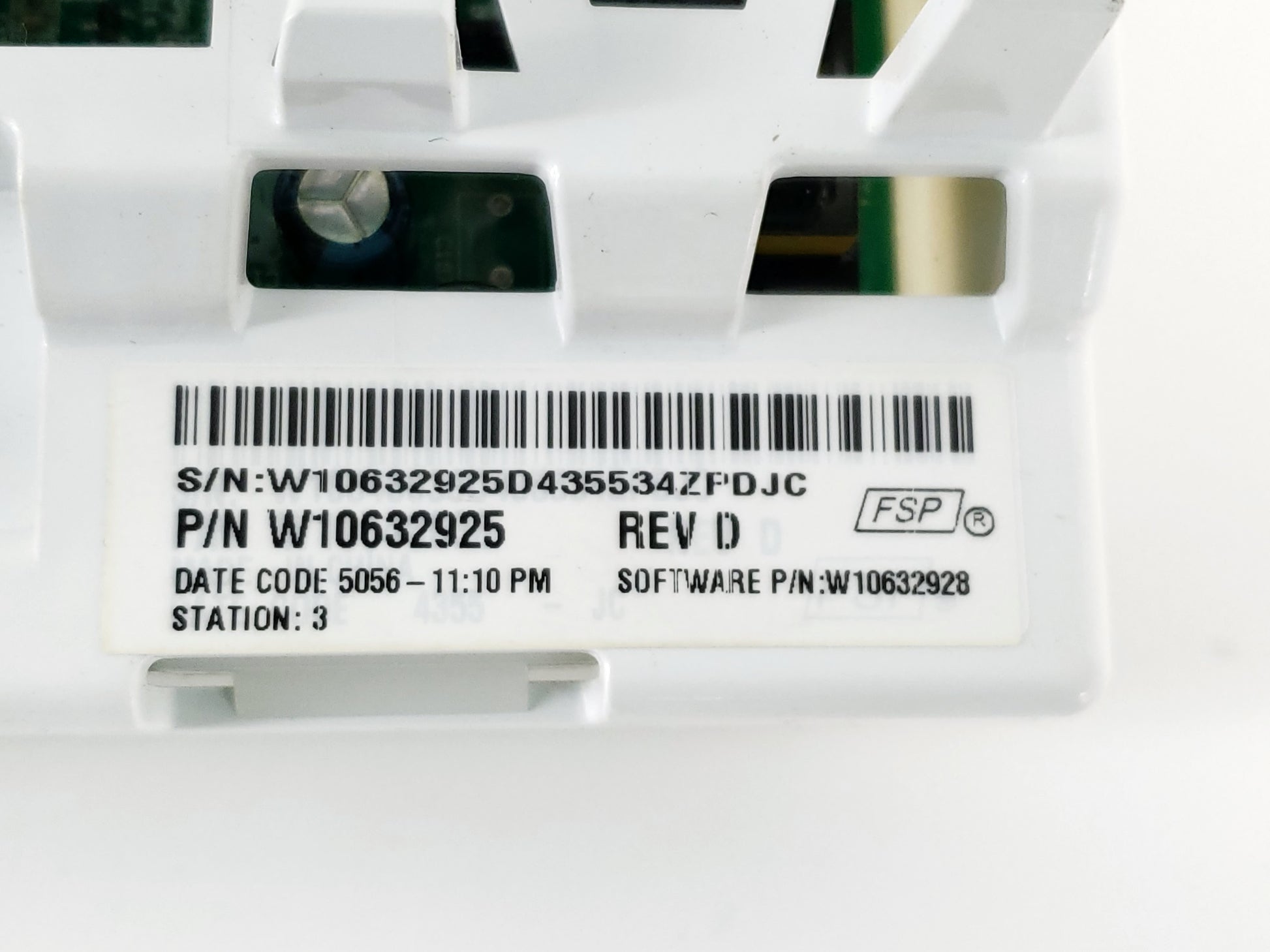 Whirlpool Washer Control Board W10632925