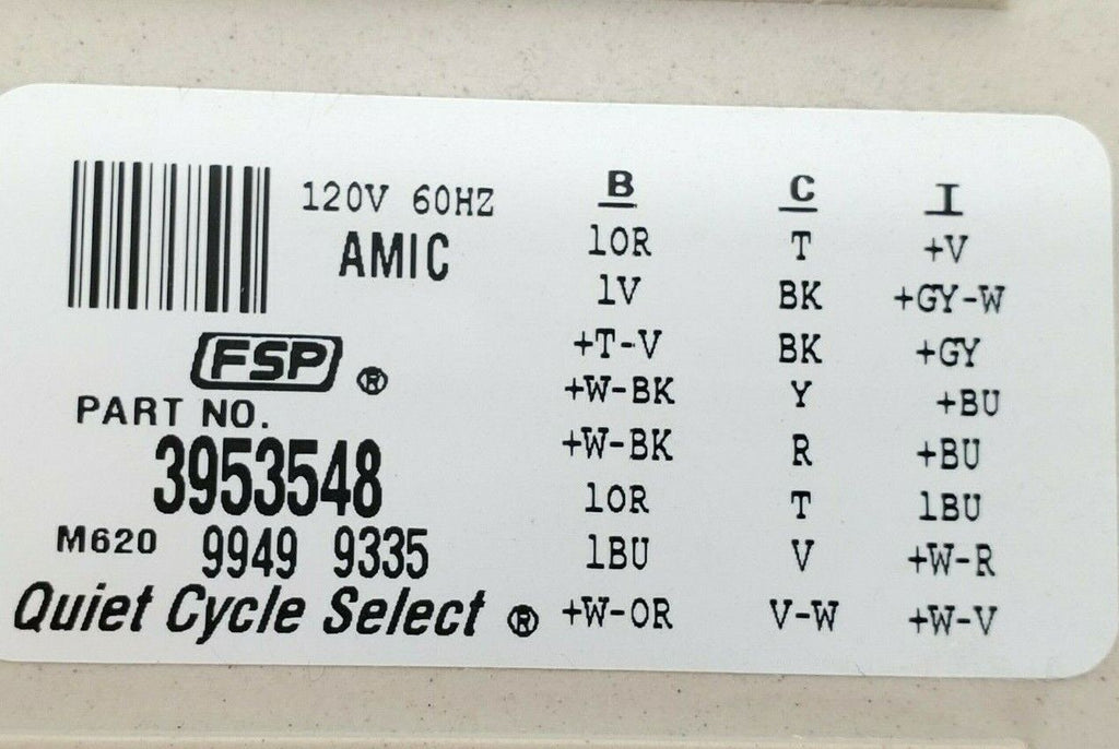 OEM  Whirlpool Washer Timer 3953548