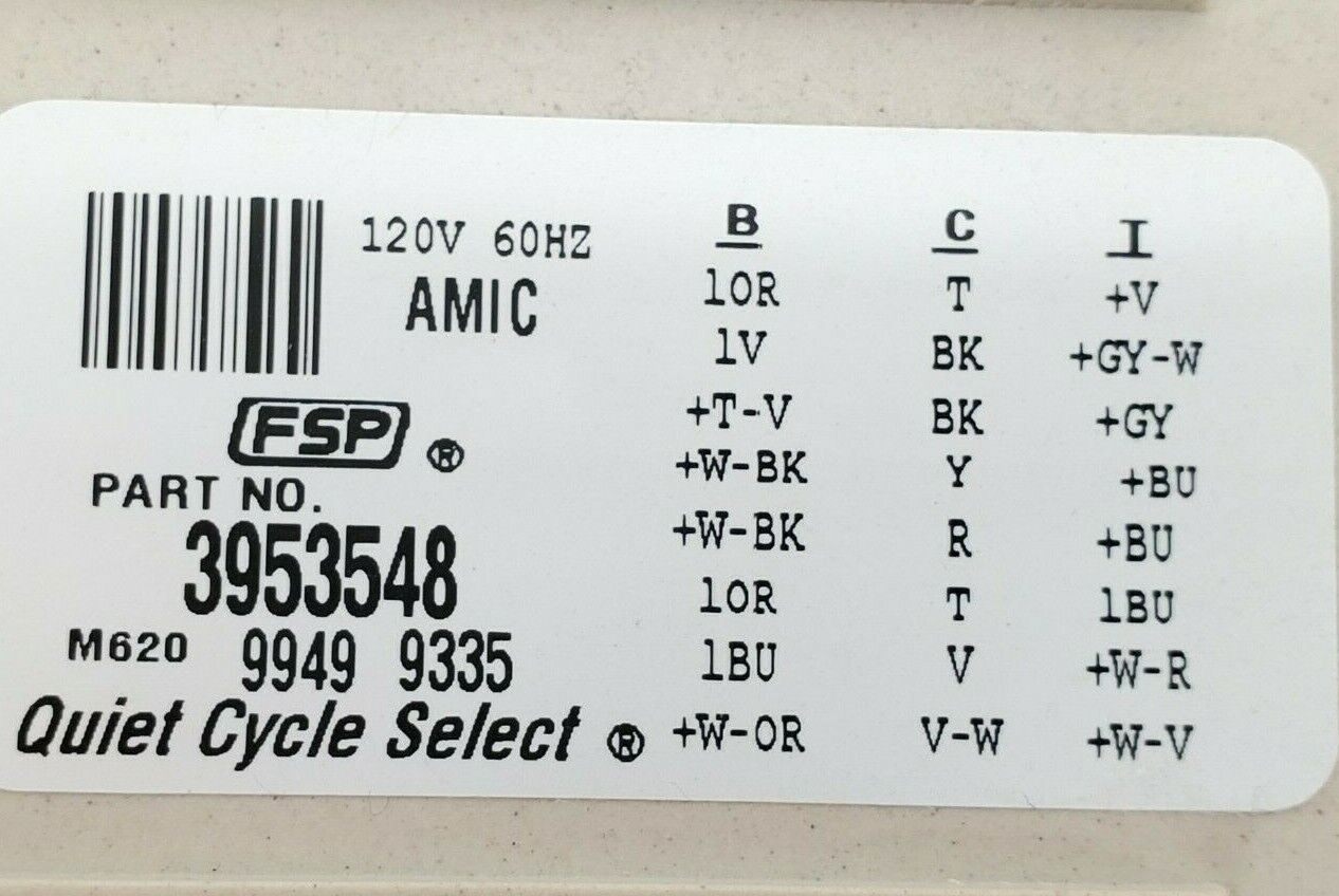 OEM  Whirlpool Washer Timer 3953548