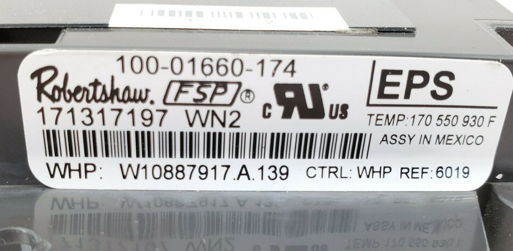 Whirlpool Range Control W10887917