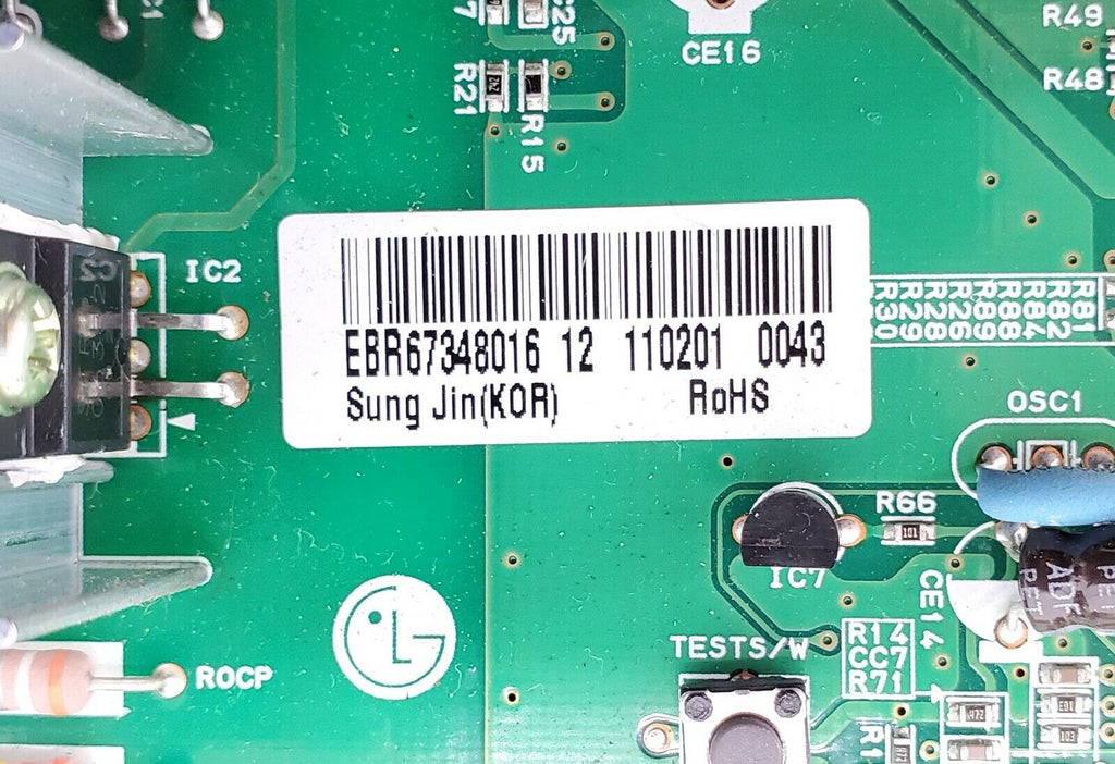 OEM  LG Refrigerator Control EBR67348016
