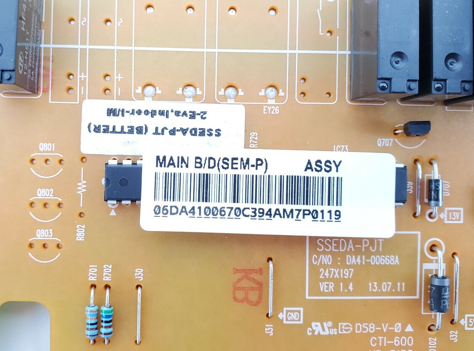 Samsung Refrigerator Control DA41-00670C