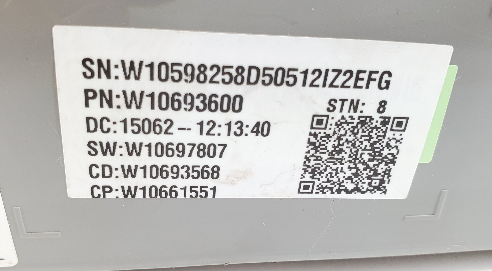 OEM  Whirlpool Washer Control Board  W10693600