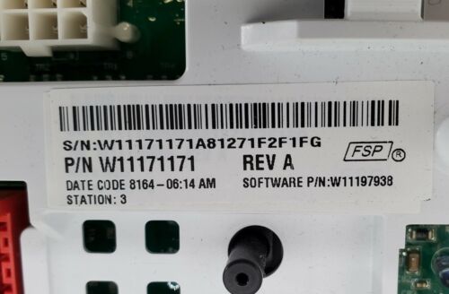 OEM Whirlpool Washer Control W11171171 Same Day Shipping & Lifetime Warranty