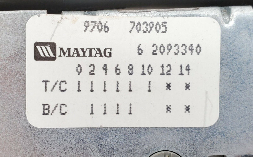 OEM Maytag Washer Timer 62093340 Same Day Ship & Lifetime Warranty
