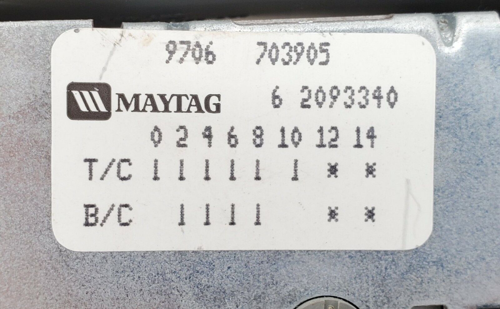 OEM Maytag Washer Timer 62093340 Same Day Ship & Lifetime Warranty