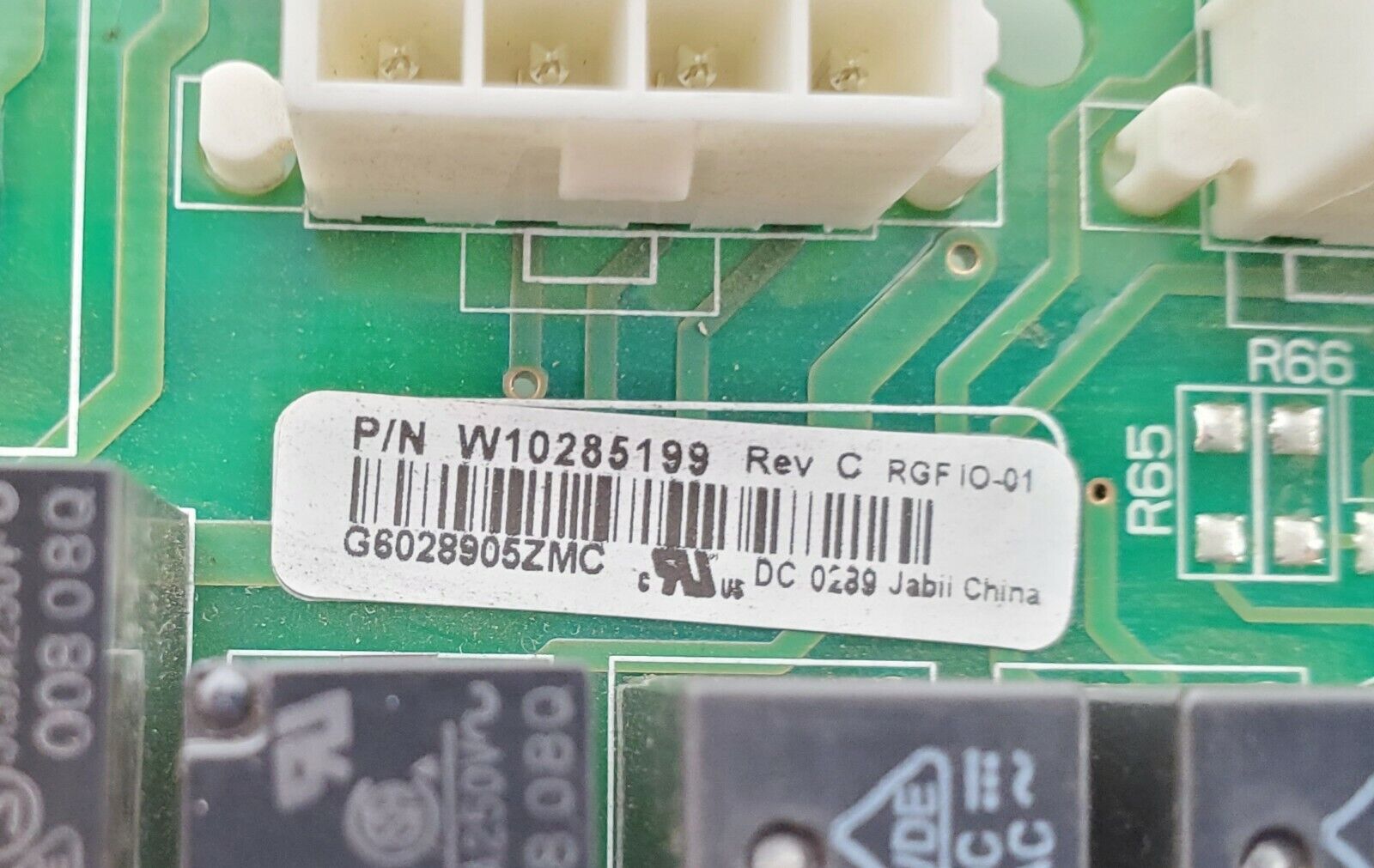 Whirlpool Refrigerator Control  W10285199