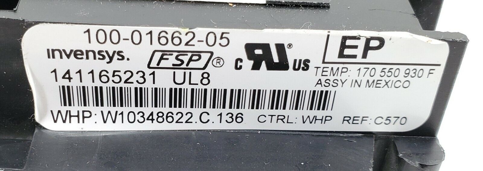 Whirlpool Range Control  W10348622