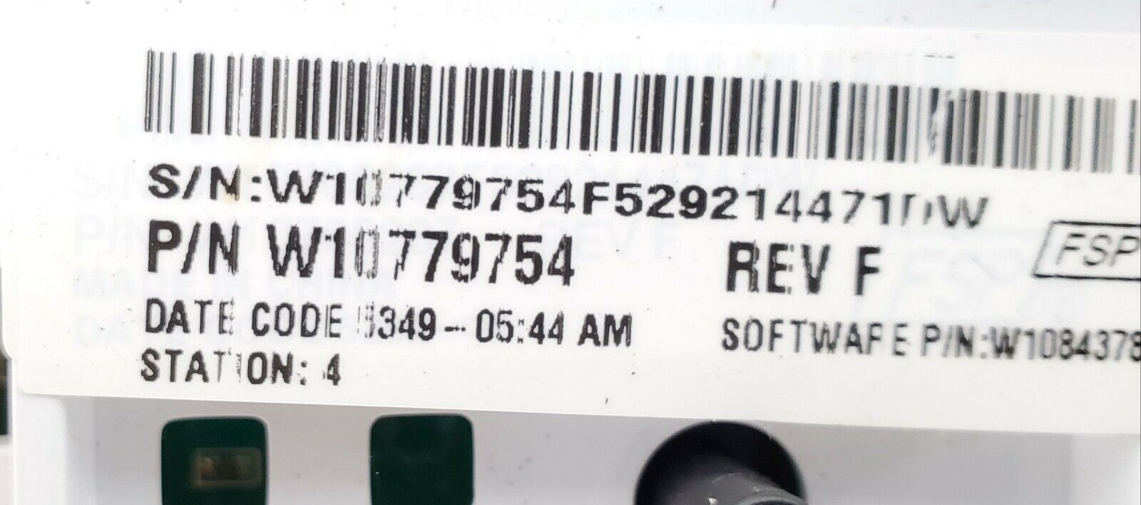 OEM Whirlpool Washer Control W10779754 Same Day Shipping & Lifetime Warranty