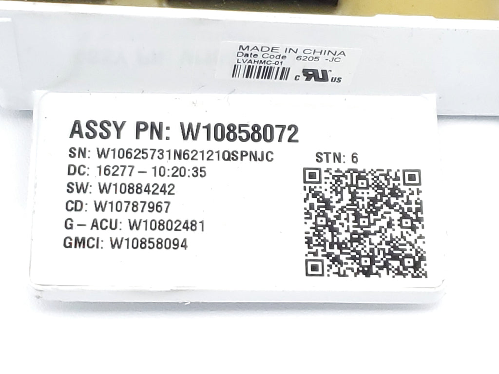 Whirlpool Washer Control Board W10858072