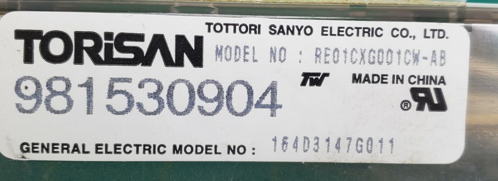 GE Range Control 164D3147G012