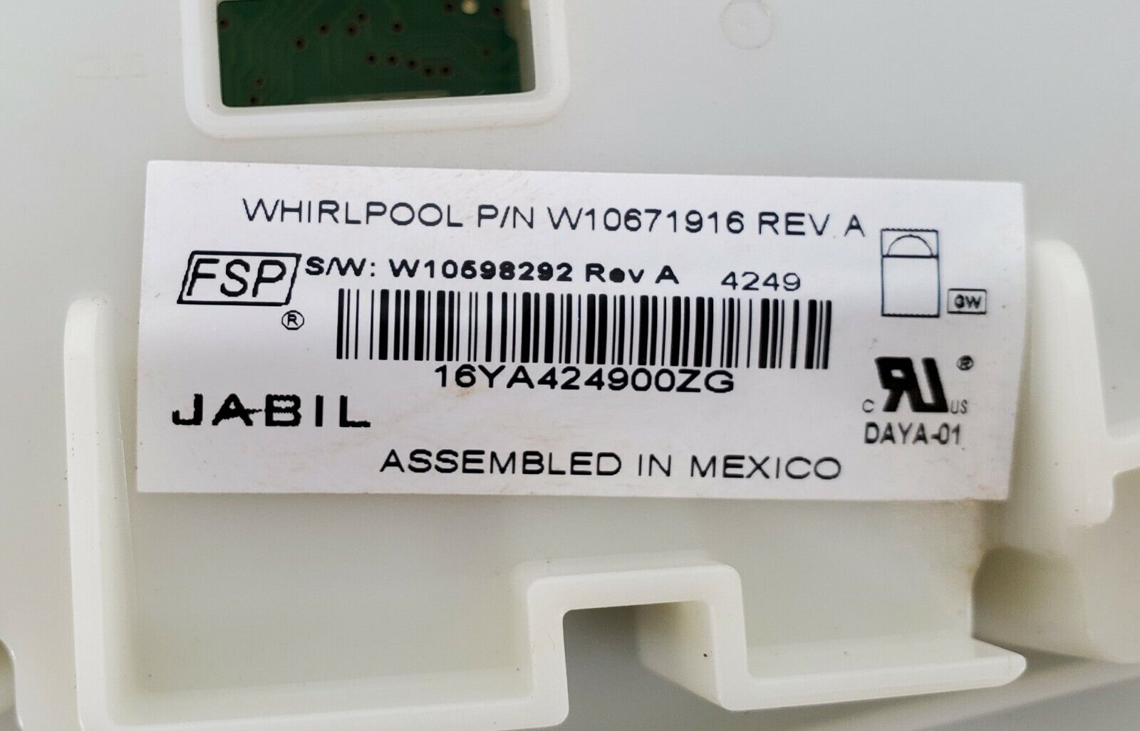 OEM Whirlpool Dishwasher Control W10671916 Same Day Shipping & Lifetime Warranty