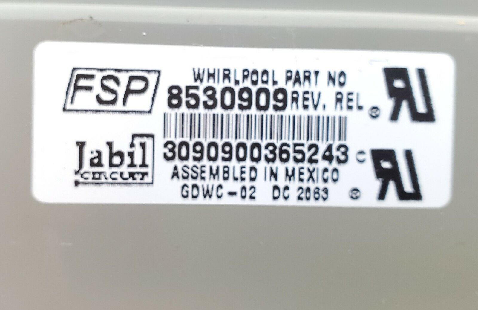 OEM  KitchenAid Control Board 8530909