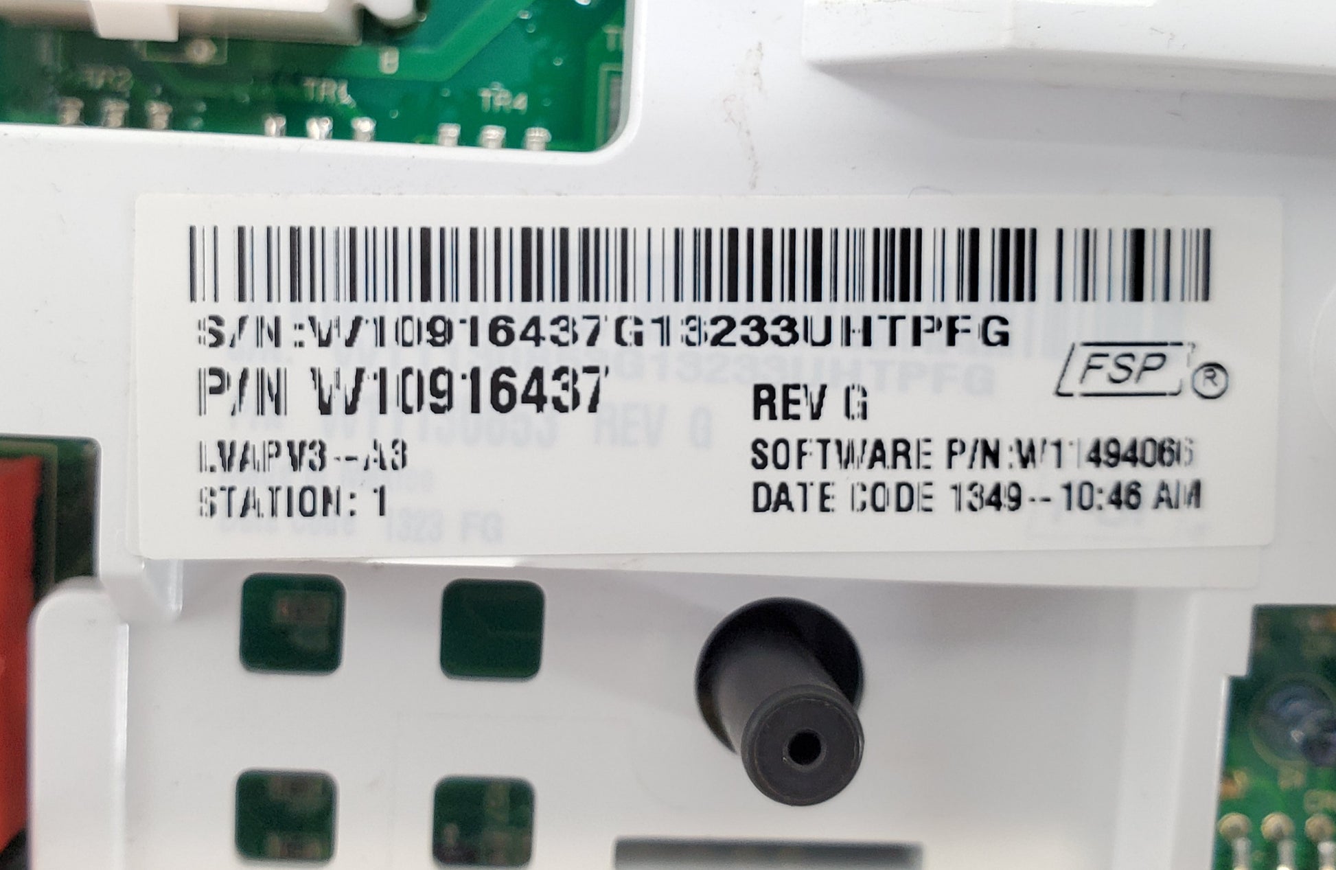 Whirlpool Control Board  W10916437
