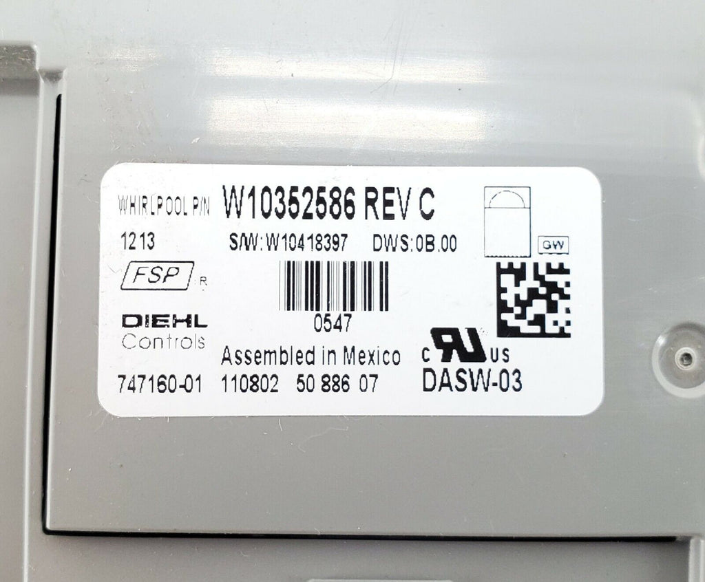 OEM Whirlpool Dishwasher Control W10352586 Same Day Ship & Lifetime Warranty