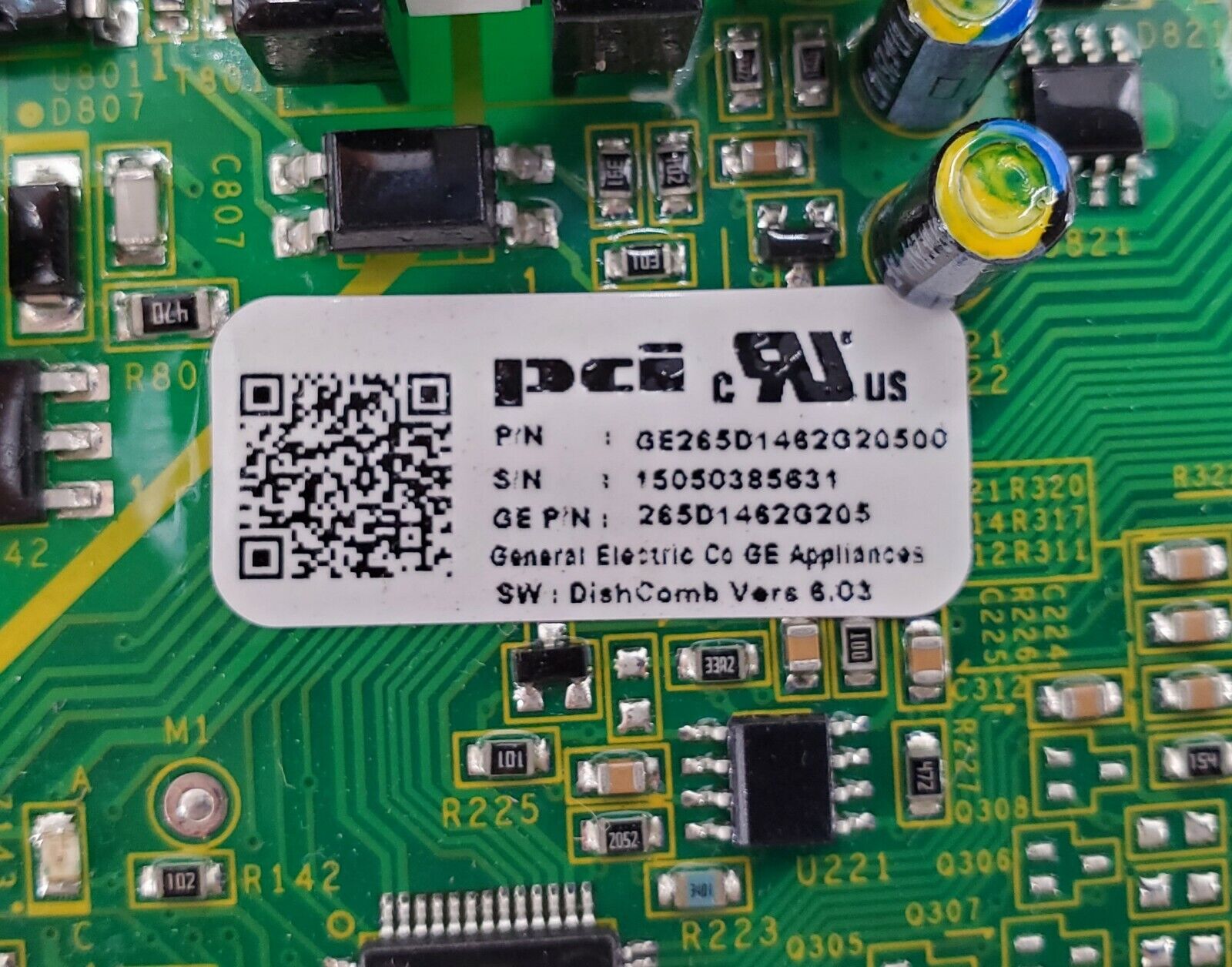 GE Dishwasher Control  Board 265D1462G205