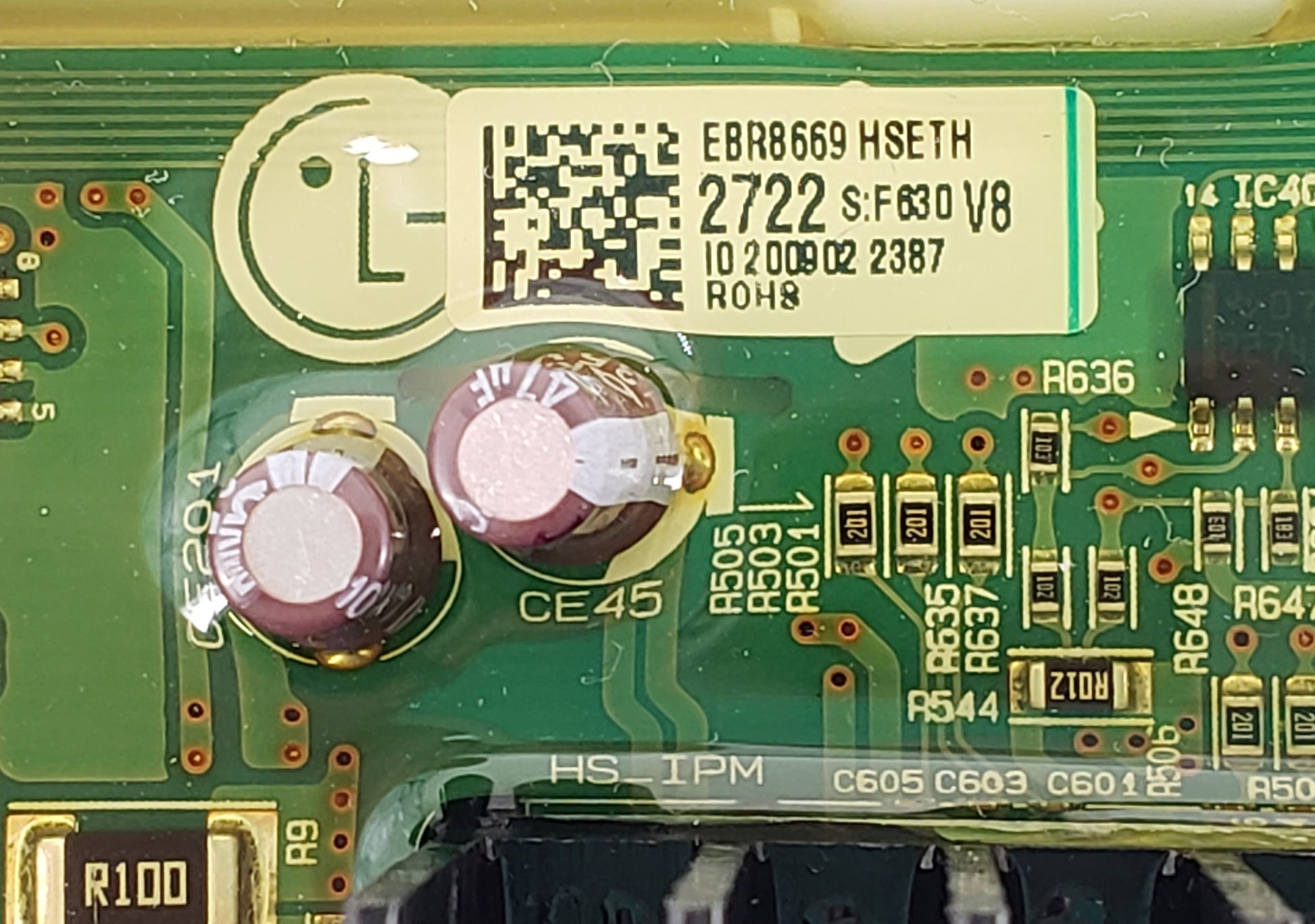 LG Washer Control Board EBR86692722