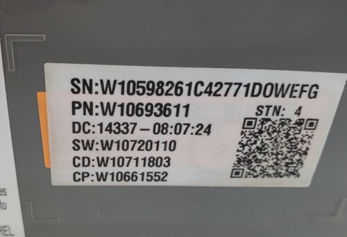 Whirlpool Washer Control Board W10693611
