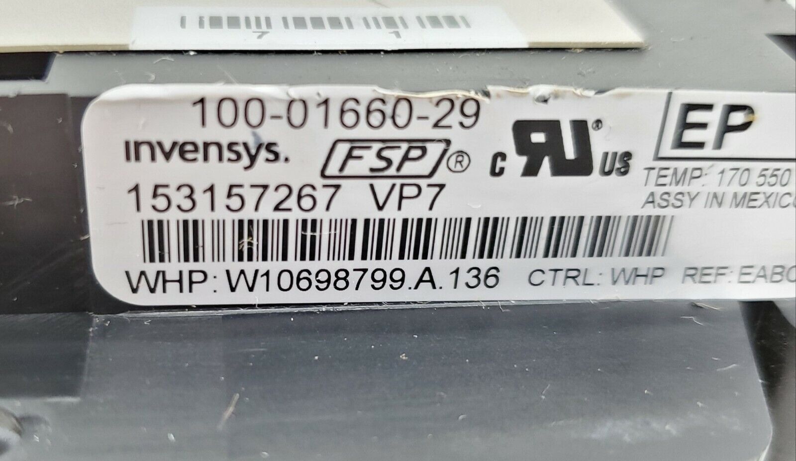 OEM  Whirlpool Range Control W10698799
