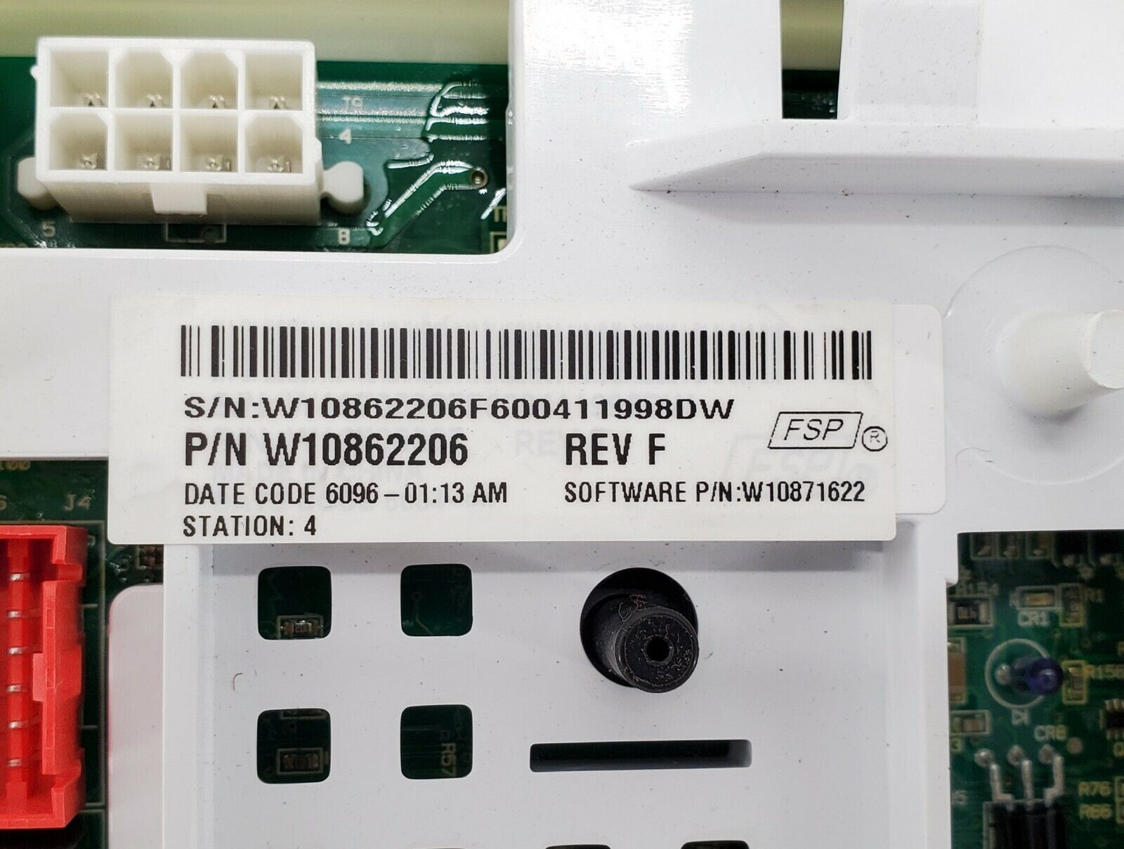 OEM  Whirlpool Washer Control  W10862206