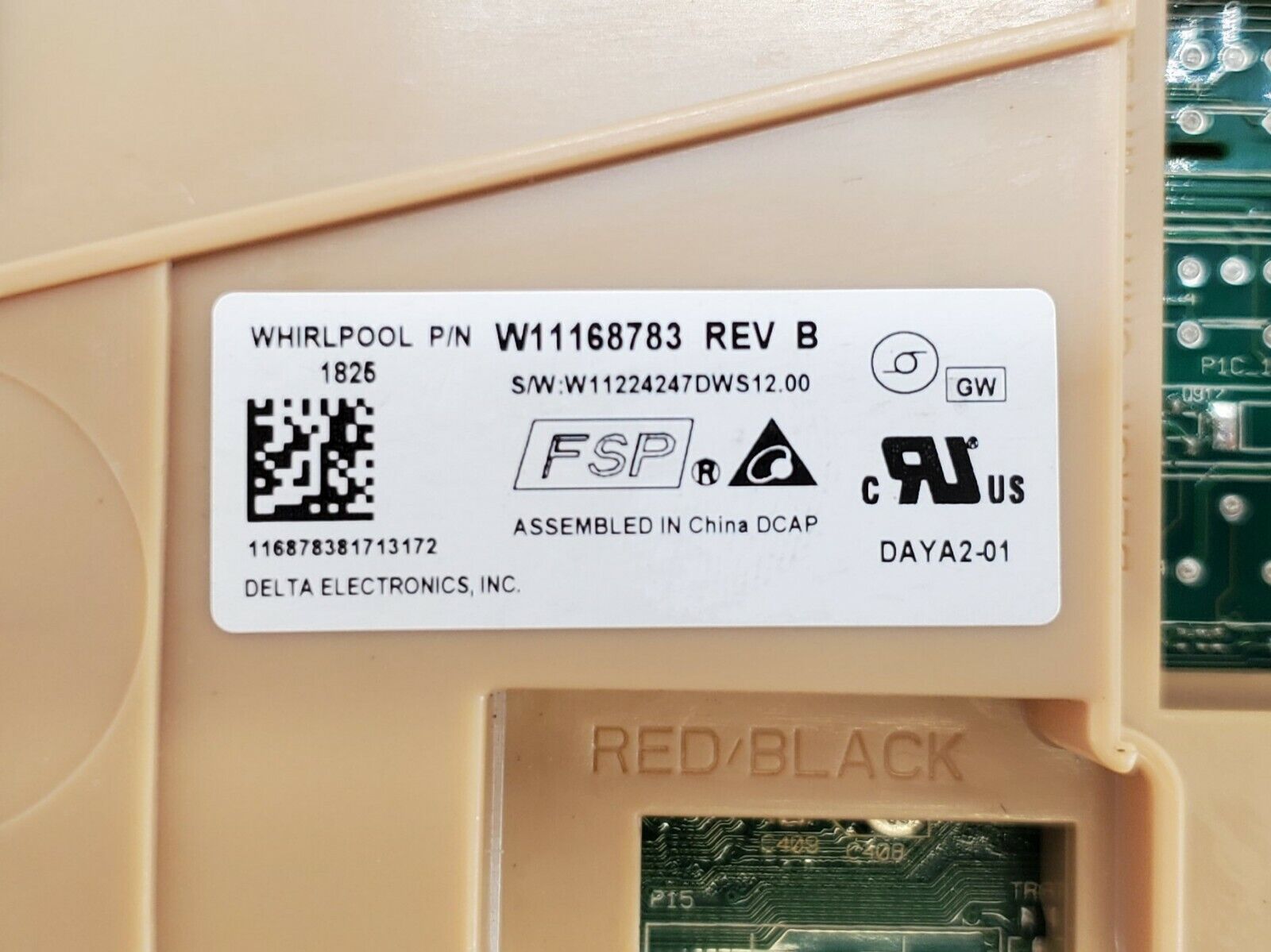 Whirlpool Dishwasher Control Board W11168783
