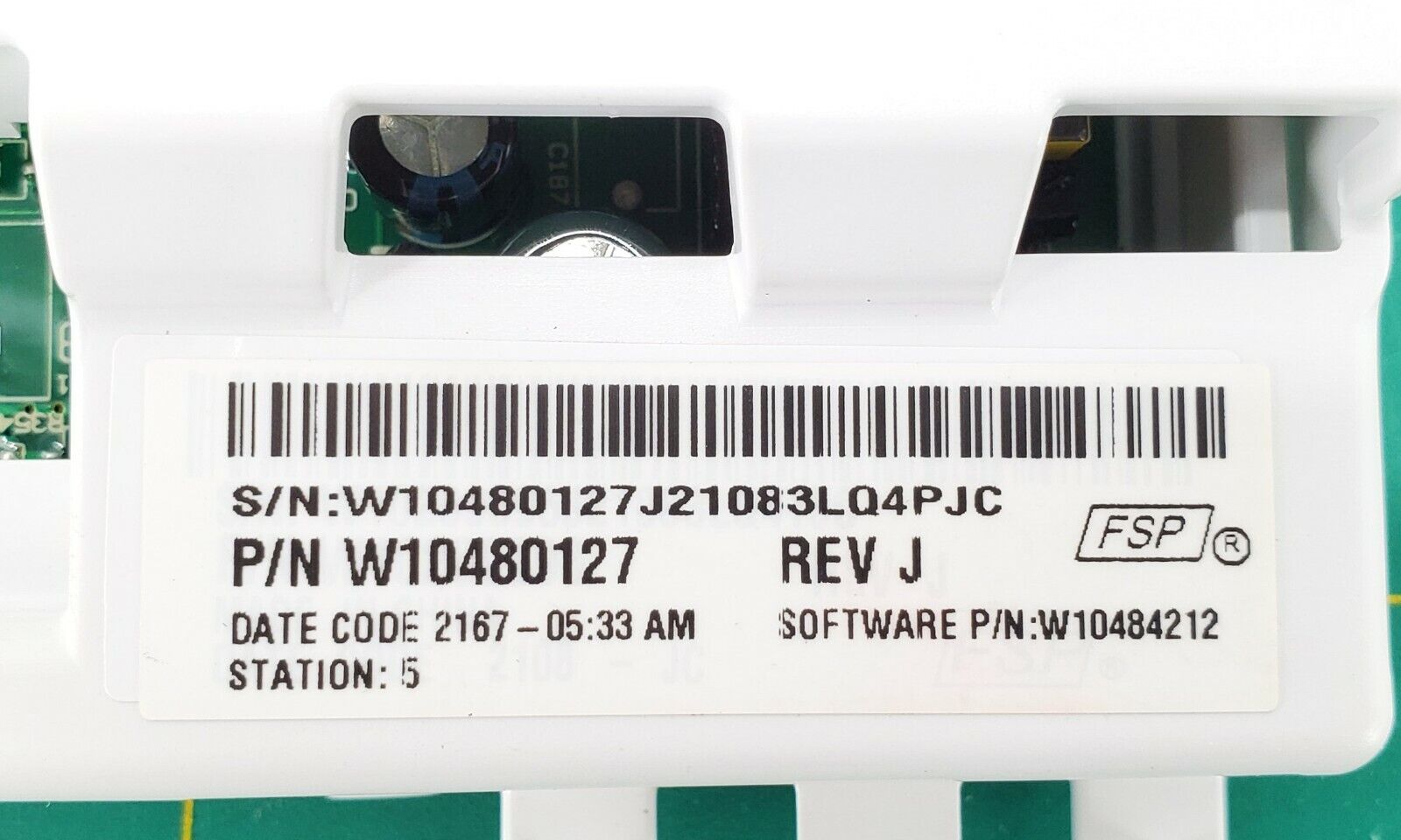 Whirlpool Washer Control Board W10480127
