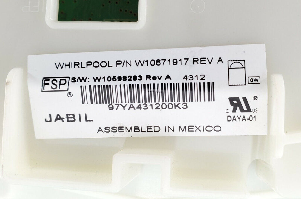 Amana Dishwasher Control  W10588610