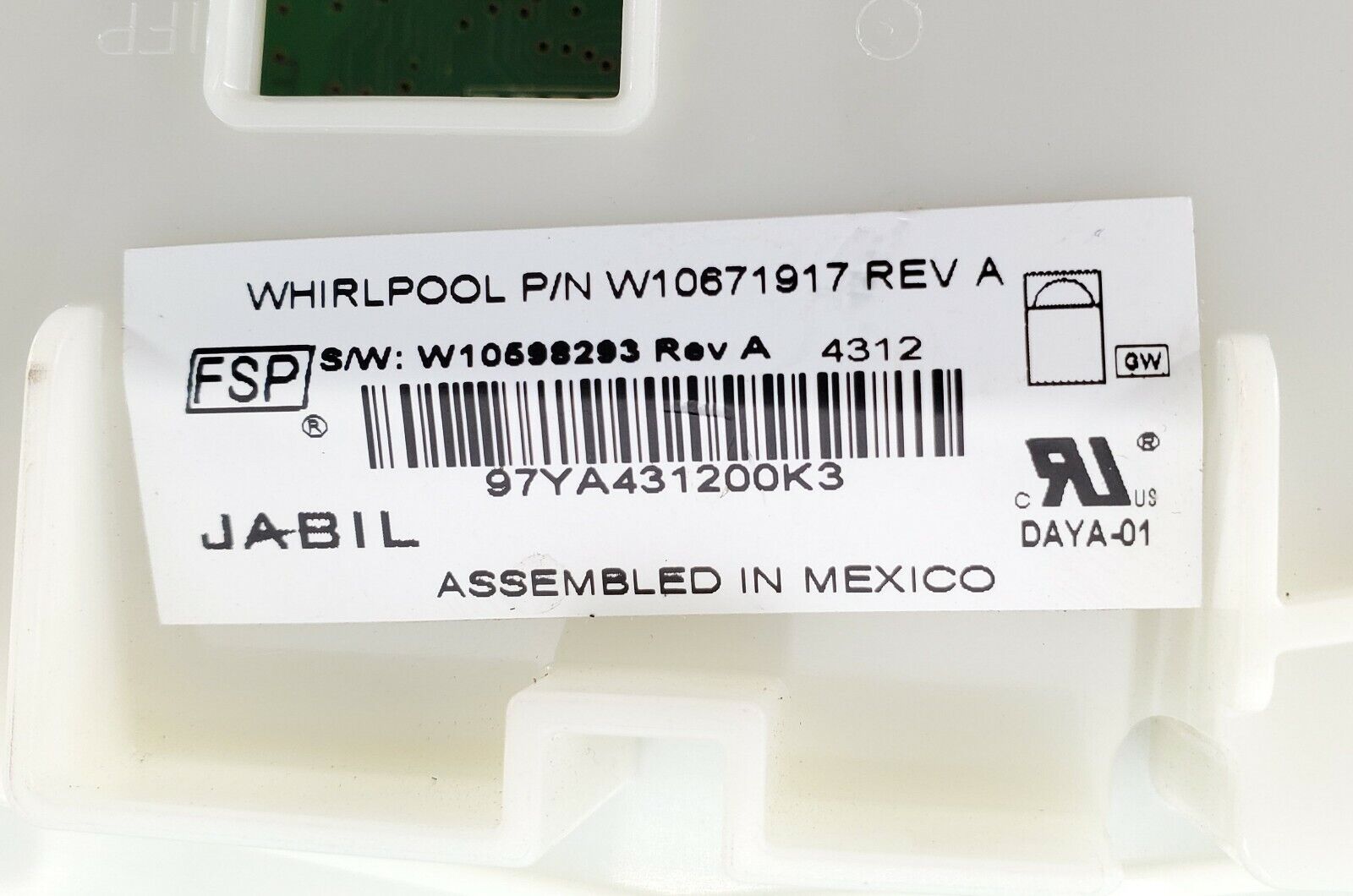 Amana Dishwasher Control  W10588610