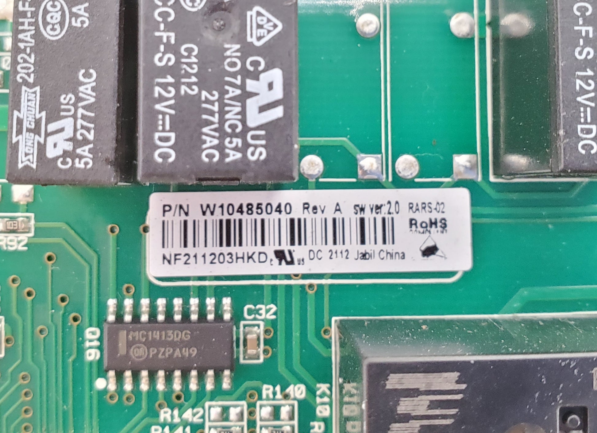 OEM  Whirlpool Refrigerator Control  W10485040