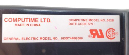 GE Dishwasher Control  165D7440G006
