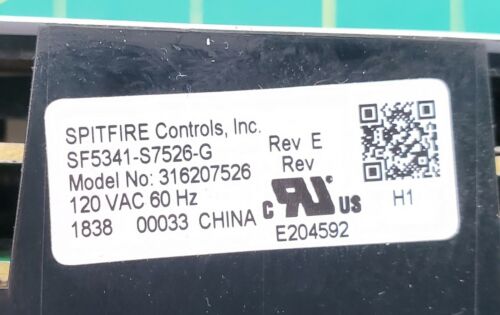 OEM  Frigidaire Range Control 316207526