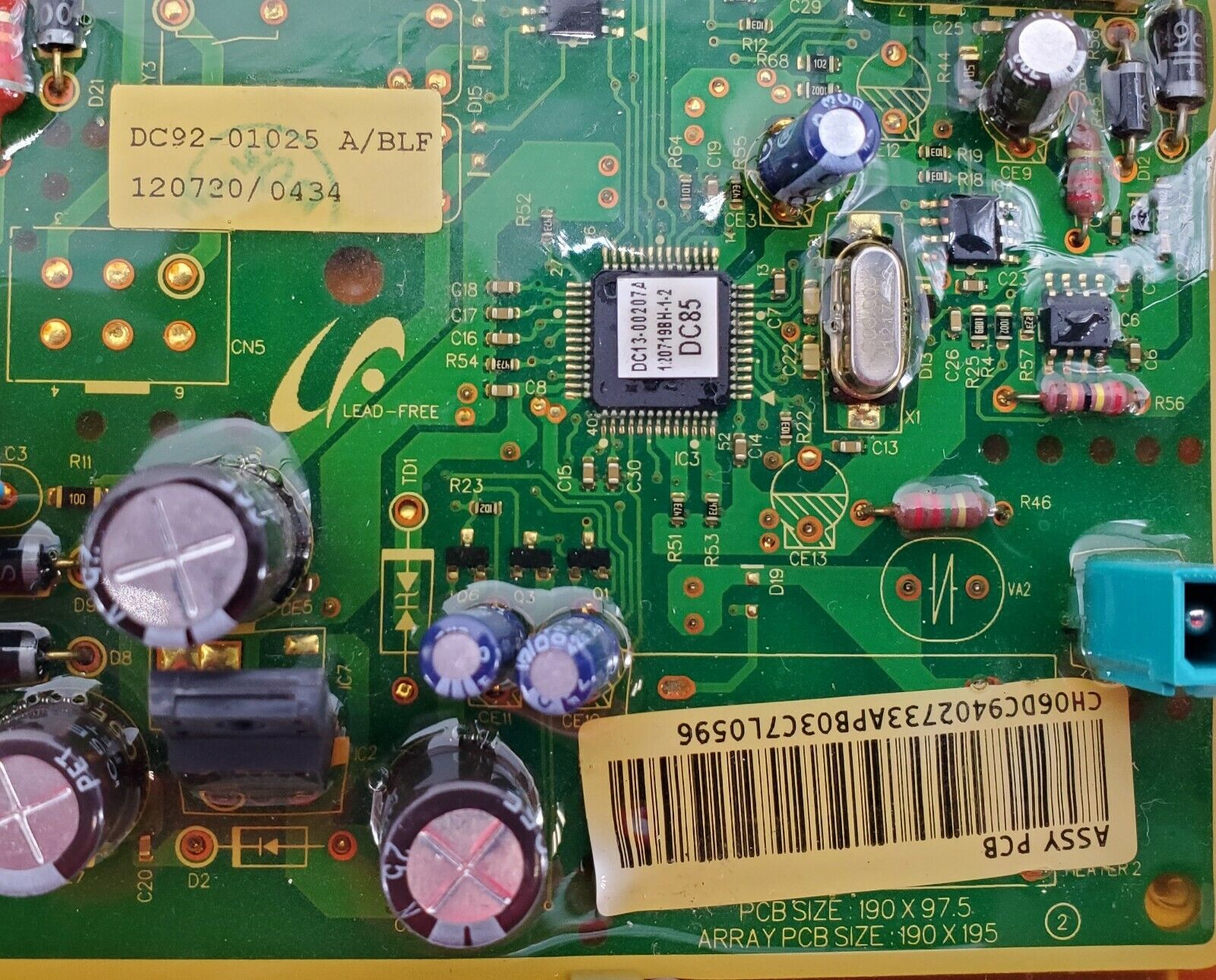 OEM  Samsung Dryer Control  DC92-01025A