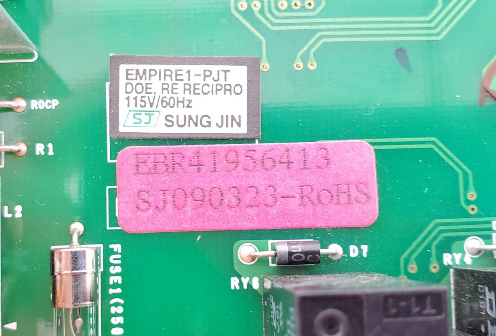 LG Refrigerator Control Board EBR41956413