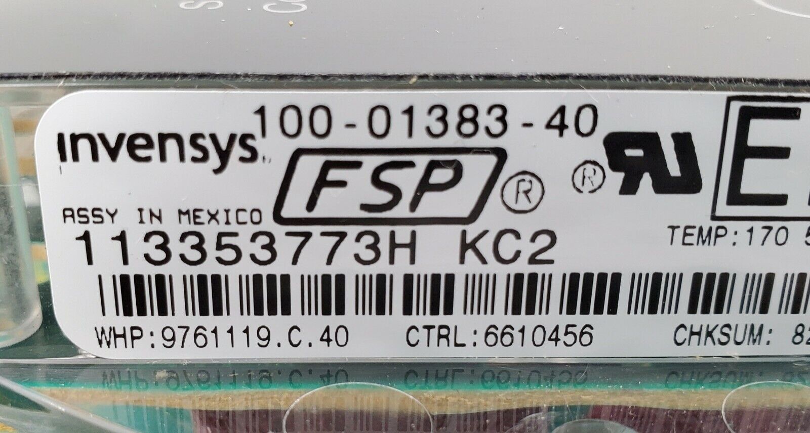 OEM  Whirlpool Range Control  Board 9761119