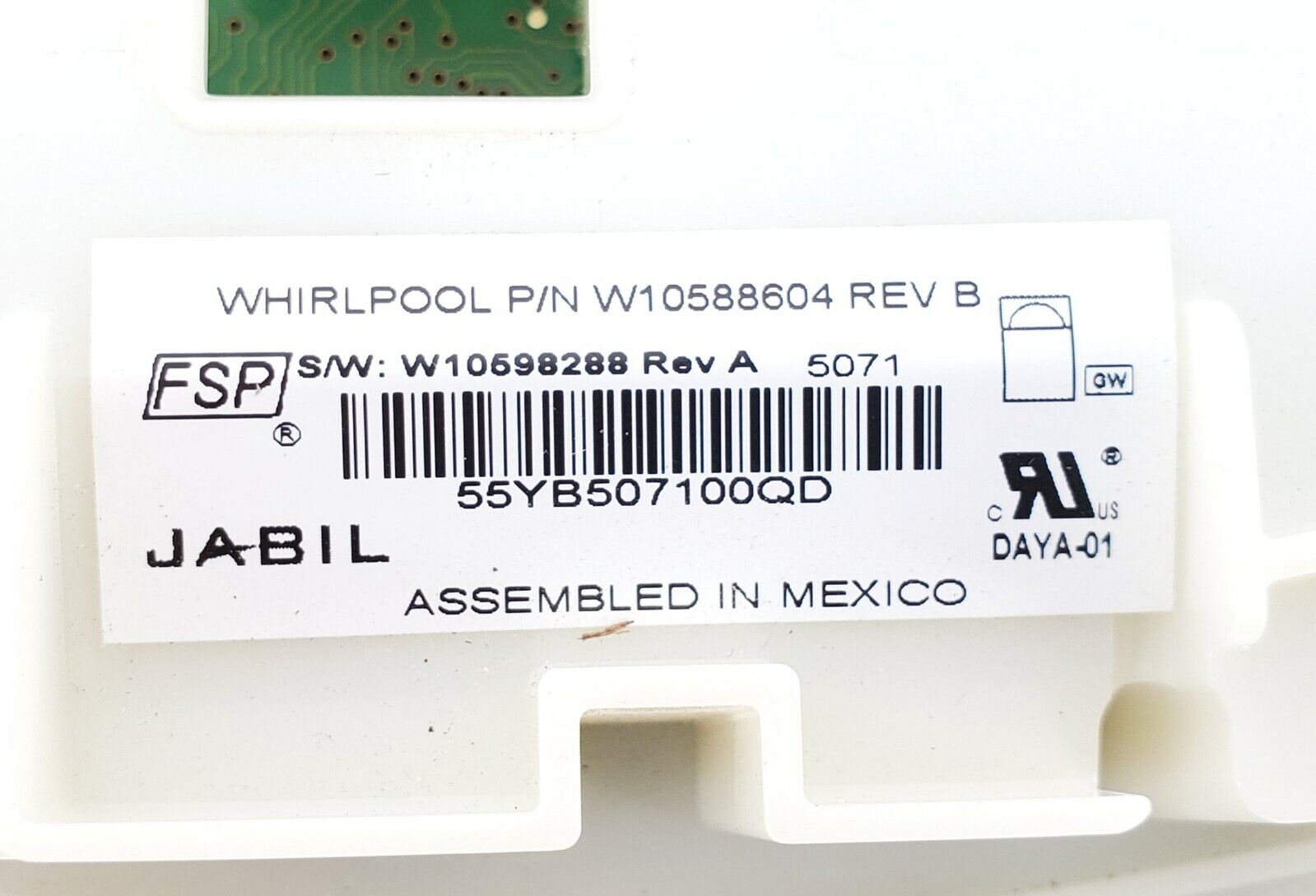 OEM Whirlpool Dishwasher Control W10588604 Same Day Shipping & Lifetime Warranty