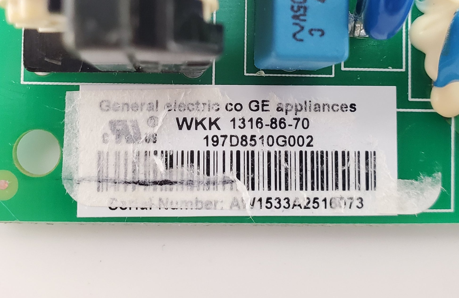 GE Refrigerator Control Board 197D8510G002