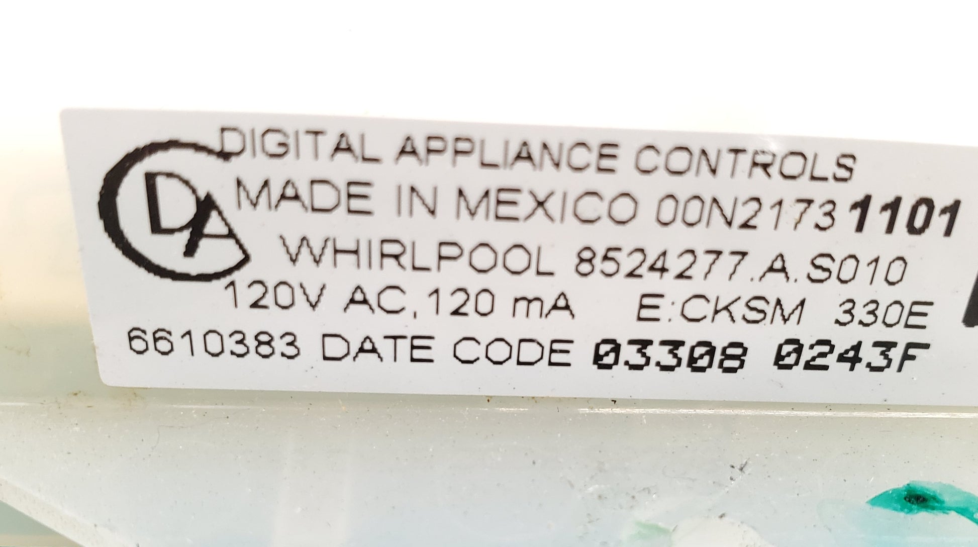 OEM  Whirlpool Range Control 8524277