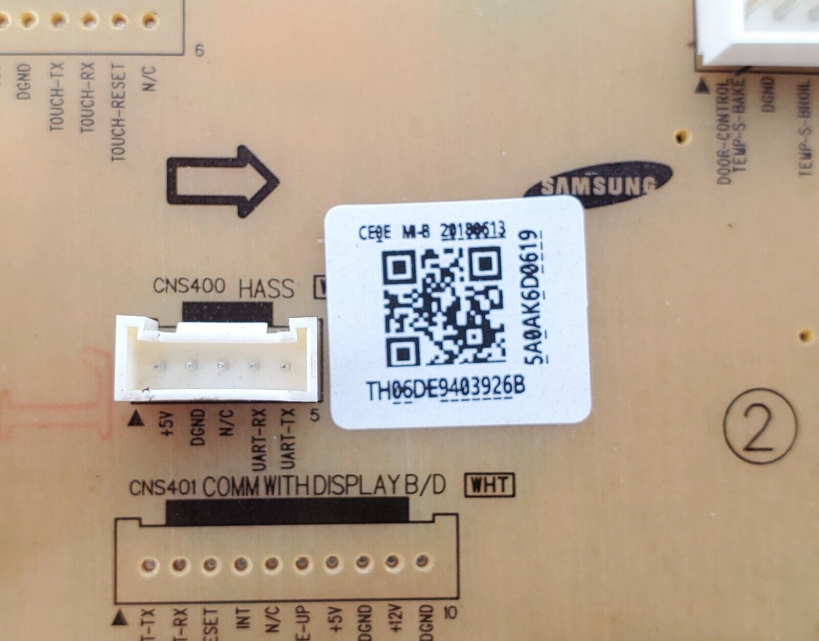 Samsung Range Control Board DE94-03926B