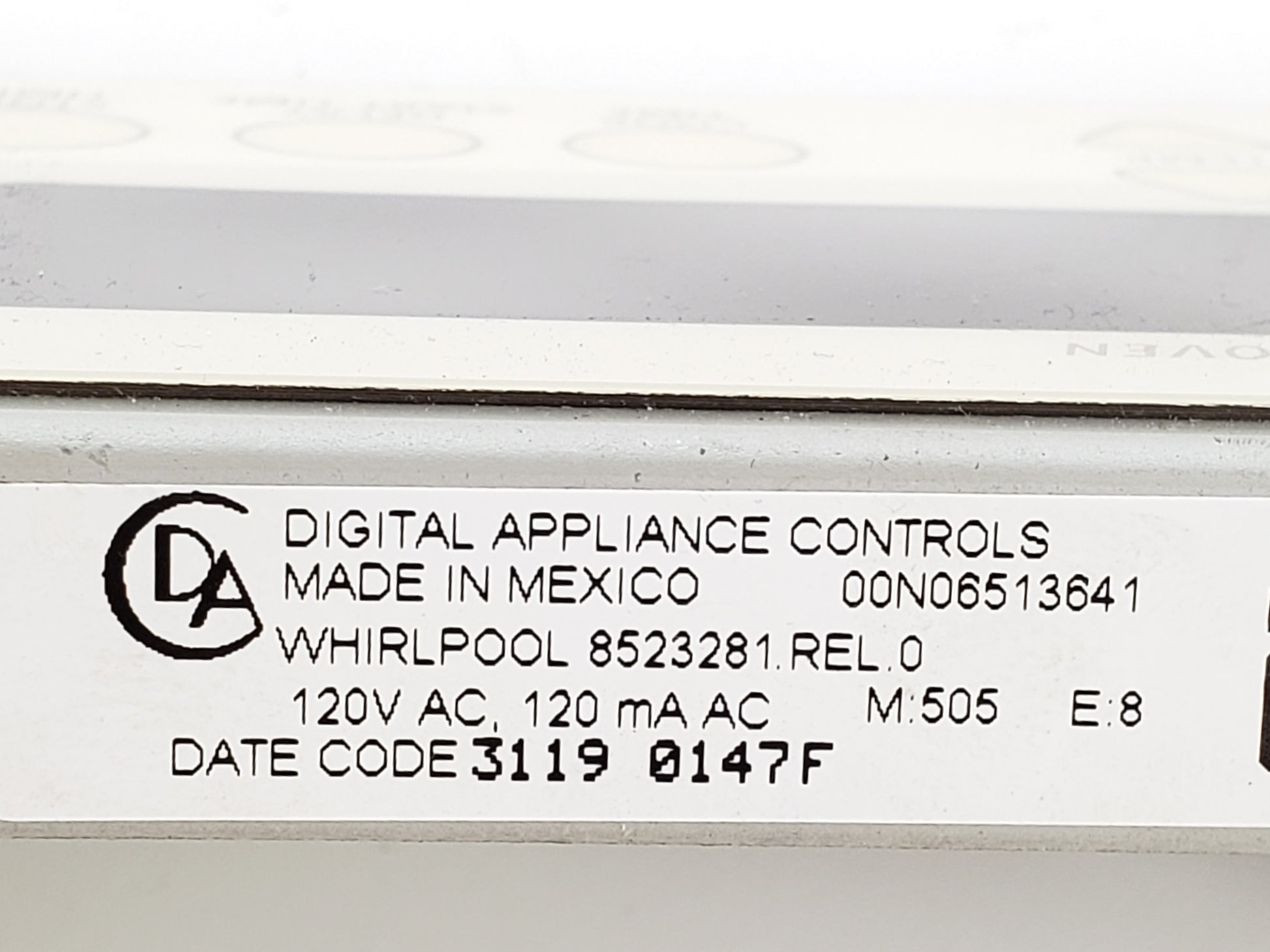 OEM  Whirlpool Range Control 8523281