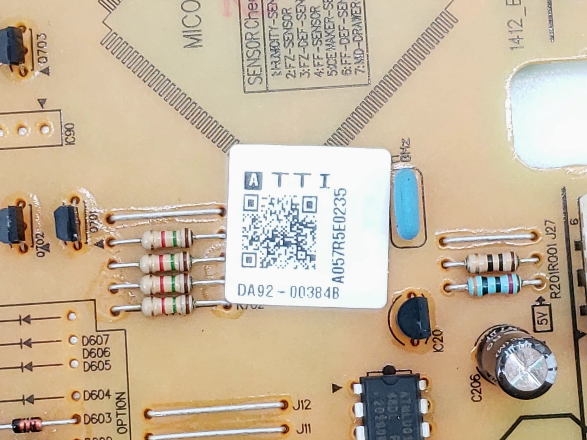 Samsung Refrigerator Control Board DA92-00384B