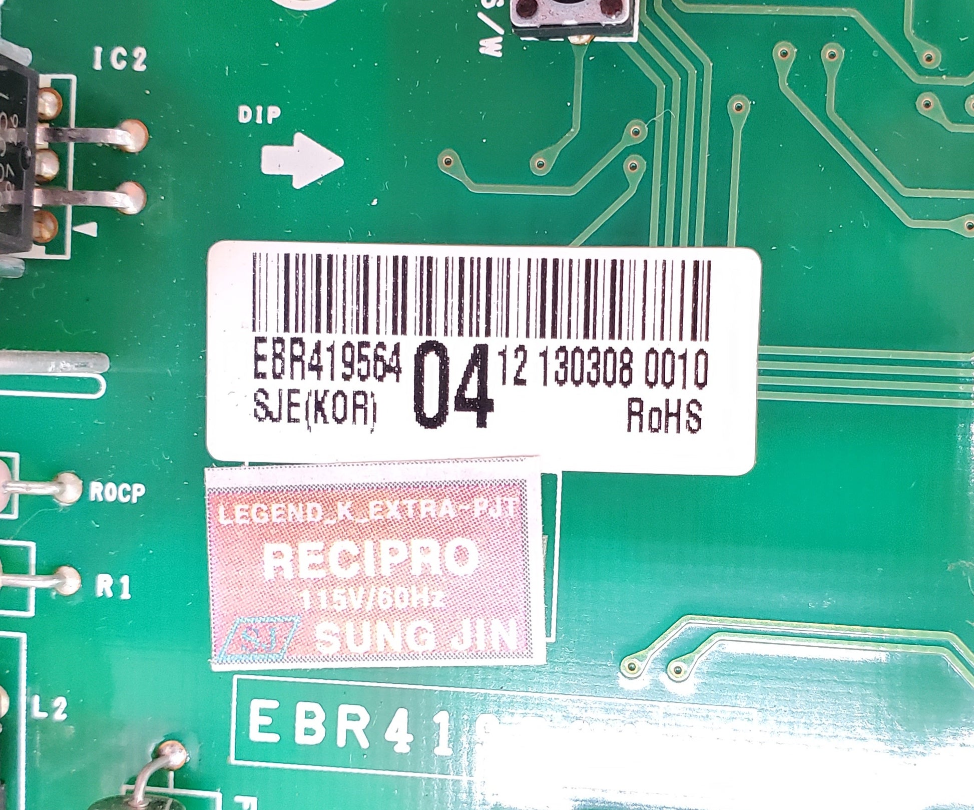 LG Refrigerator Control  EBR41956404