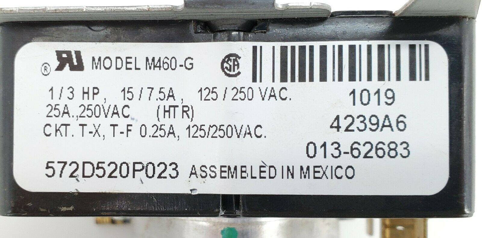 OEM GE Dryer Timer Assembly 572D520P023