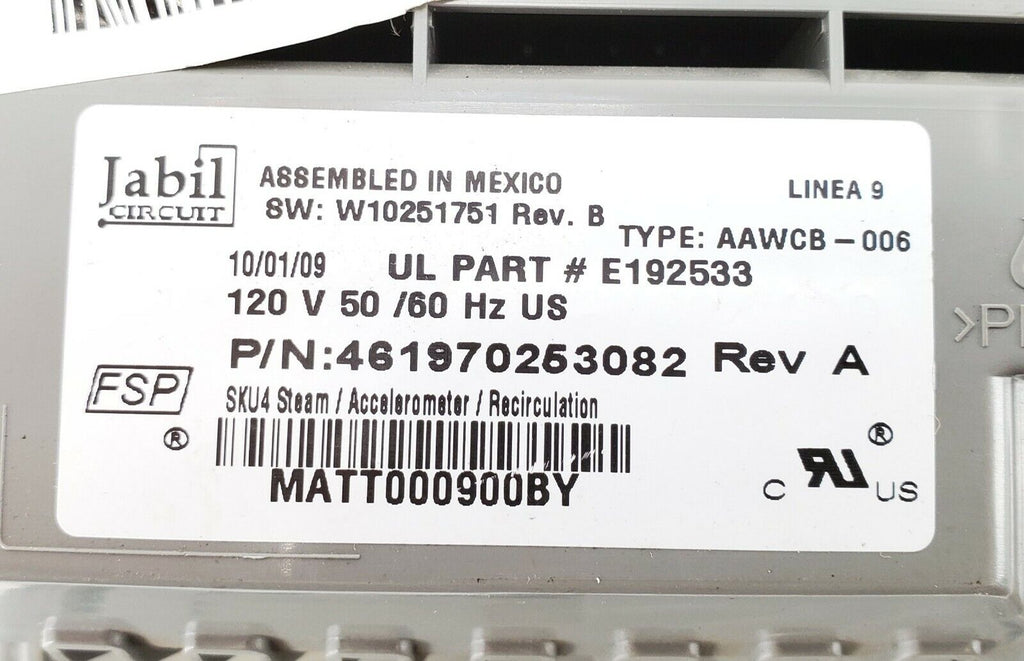 OEM  Whirlpool Washer Control W10326459