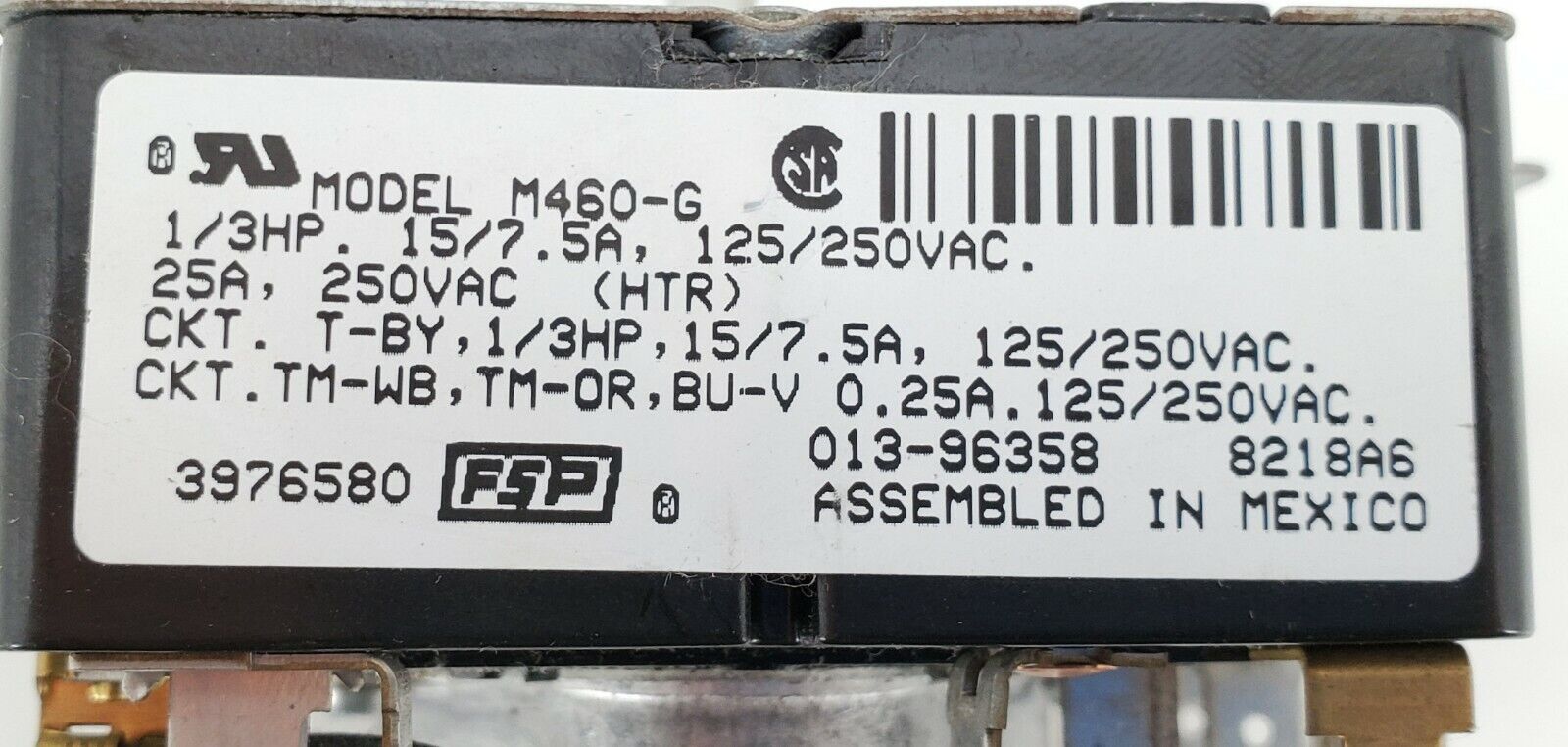 OEM Whirlpool Dryer Timer 3976580 Same Day Shipping & Lifetime Warranty