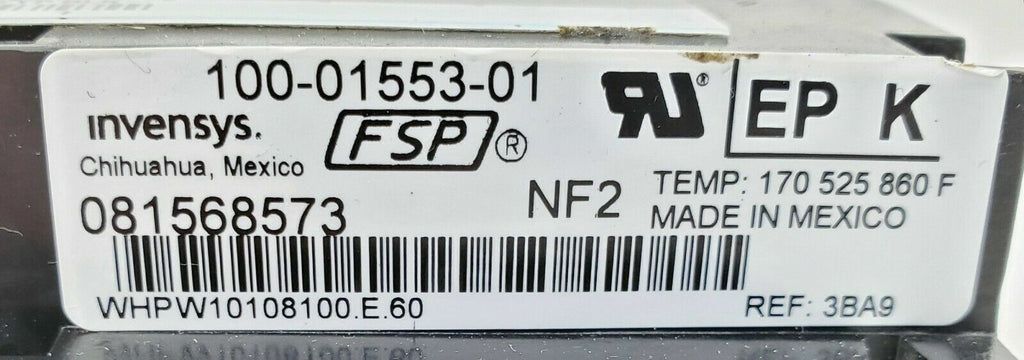 Whirlpool Range Control W10108100