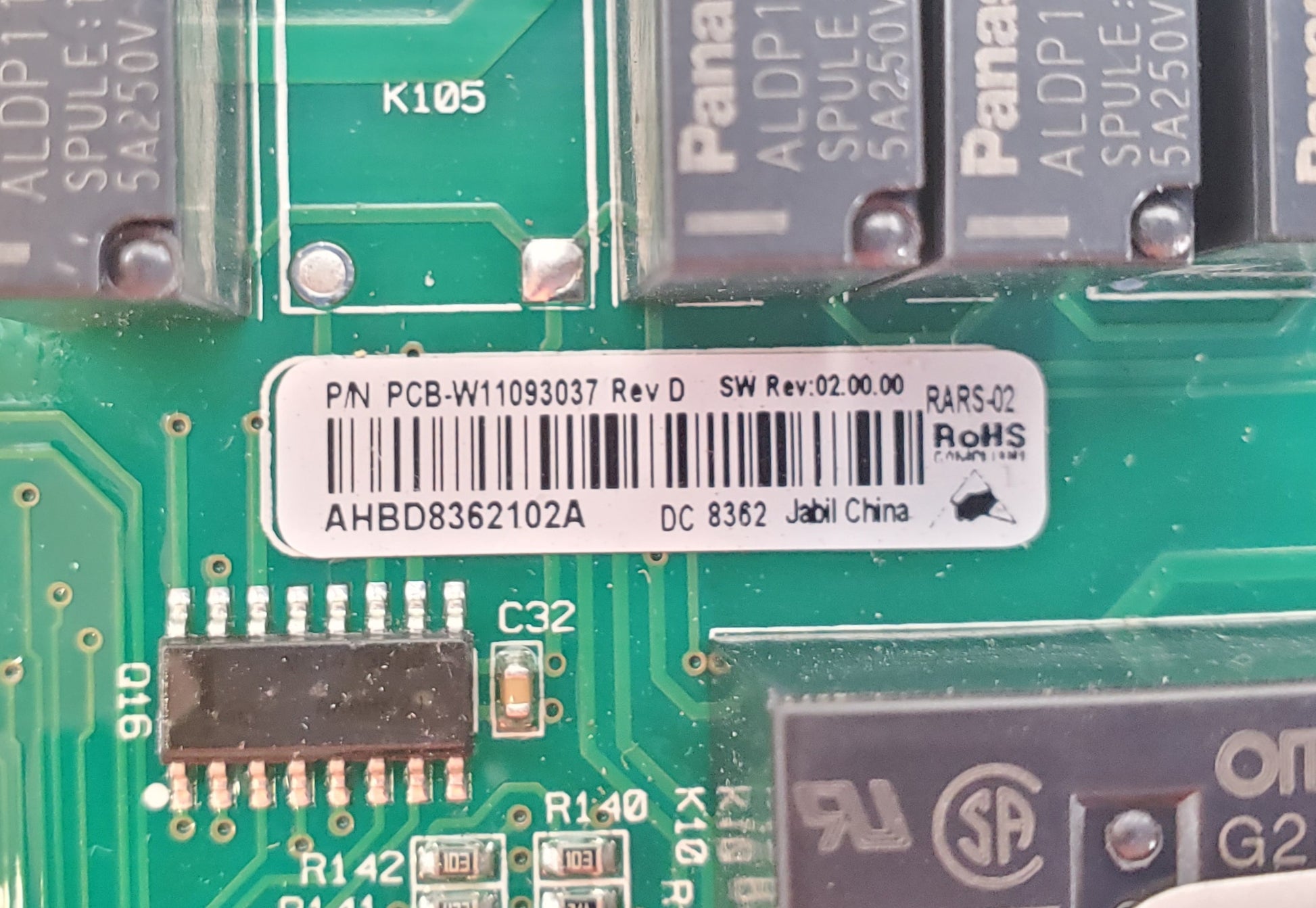 Whirlpool Refrigerator Control Board W11093037