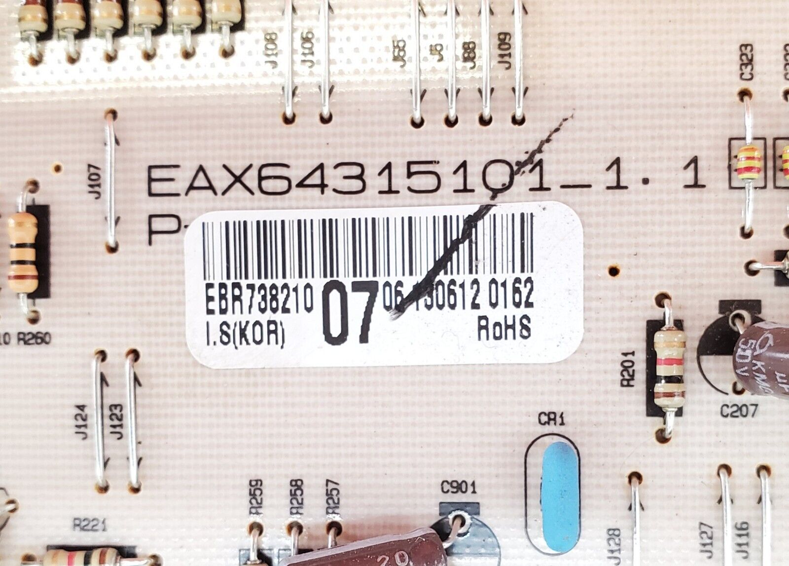 OEM LG Refrigerator Control Board EBR73821007 Same Day Ship & Lifetime Warranty