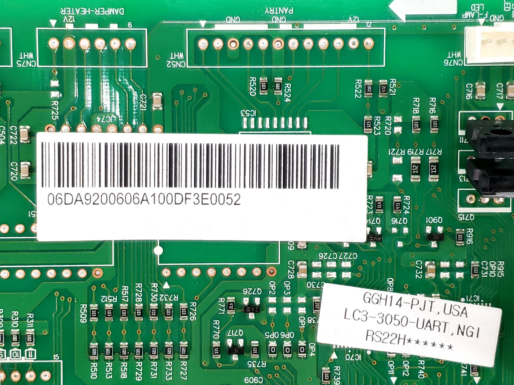 Samsung Refrigerator Control Board DA92-00606A