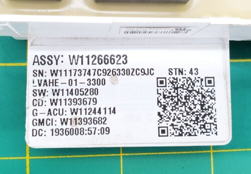 Whirlpool Washer Control W11266623