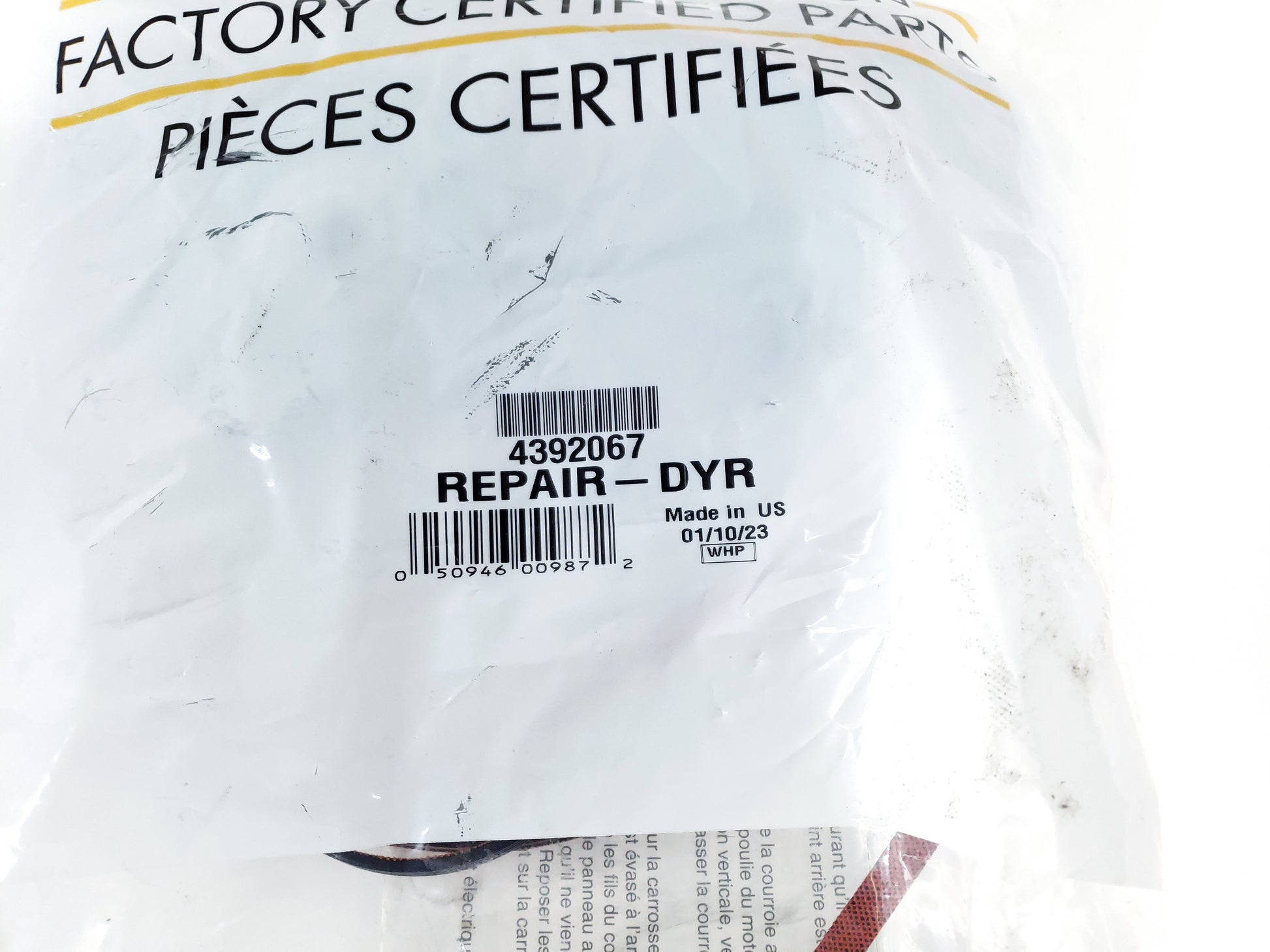 New Whirlpool Dryer Repair Kit 4392067